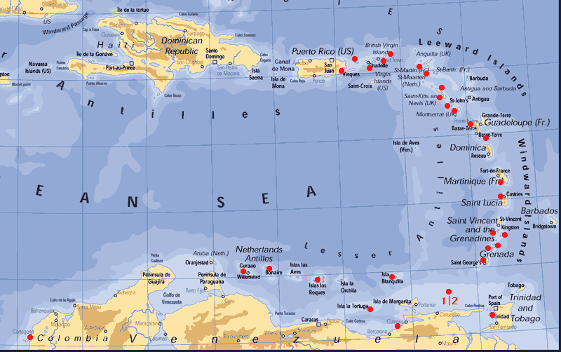 Caribbean Map