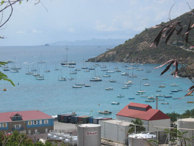 4-29-06 St. Barts anchorage with Maravida in Distance